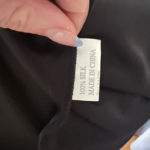 100% Silk Slip - Beaded Floral Gown - Dark Fairy Floral Whimsical - Picture 8 of 8